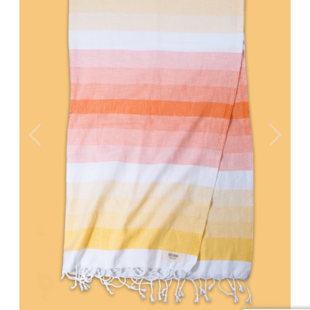 NWT Turkish towel - Teema Yellow layers
